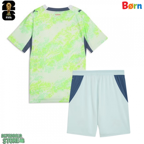 Schweiz Replika Babytøj Udebanesæt Børn VM 2026 Kortærmet (+ Korte bukser)